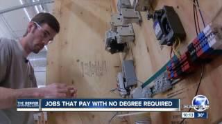 Jobs that pay with no degree required