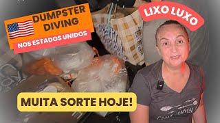 DUMPSTER RECHEADO. TIVEMOS MUITA SORTE HOJE | DUMPSTER DIVING IN ORLANDO