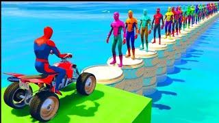 Spiderman! on Motorcycle in spiral bridge stunt ride | Android game |#2