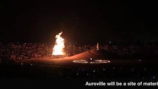 Auroville Jubilee dawn-fire 28 2 2018