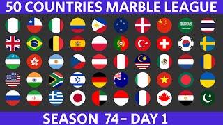 50 Countries Marble Race League Season 74 Day 1/10 Marble Race in Algodoo