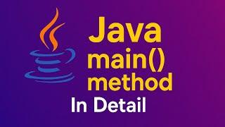 Java main() method | Why String[] args | Why main method static | main method execution flow