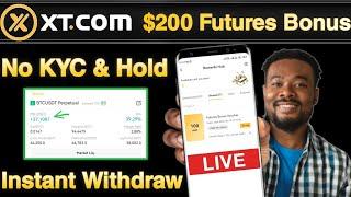 HUGE FREE $200 XT Exchange Futures Bonus!  Easy Crypto Loot