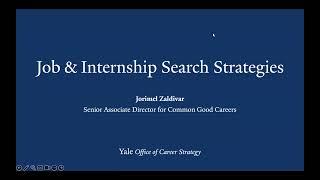 Job & Internship Search Strategies