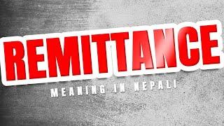 Remittance meaning in Nepali language