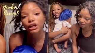 Halle Bailey Talks About Chloe's Reaction When She 1st Told Her She Was Preggo! 