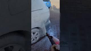 Satisfying snow foaming on car #viral #asmr #cardetailing #satisfying #carwash #car #cleaning #snow