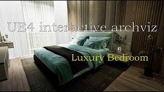 Luxury Bedroom Full. Unreal Engine interactive archviz.