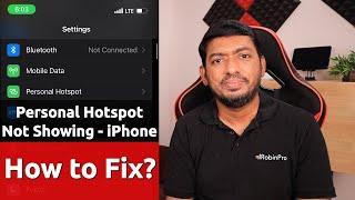 Personal Hotspot NOT SHOWING in iPhone  How to Fix?