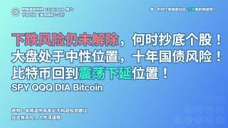 美股：下跌风险仍未解除，何时抄底个股！大盘处于中性位置，十年国债风险！比特币回到震荡下延位置！SPY QQQ DIA Bitcoin  （12/28/2024 周六）