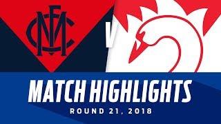 Melbourne v Sydney Highlights | Round 21, 2018 | AFL