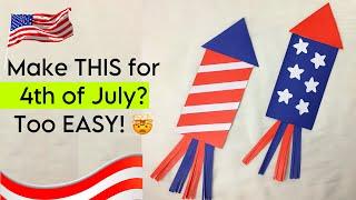 DIY Rocket Craft for Independence Day  | Quick 4th of July Craft Idea | 4th of July Decorations