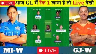 MI W vs GJ W Dream Team | Mumbai Women vs Gujarat Women Pitch Report & Playing11 | MUM W vs GJ W D11