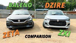 New Dzire ZXI 2024 vs New BALENO ZETA 2024 car comparison review -Tamil #dzirezxi #balenozeta #tamil