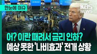 [한눈에 이슈] 어? 이란 때려서 금리 인하?, 예상 못한 '나비효과' 전개 상황  / KBS 2025.06.24.