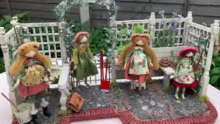 Grecon Style Old Fashioned Dolls House Dolls | Miss Susannah | Verity Hope | Miniature Garden Dolls