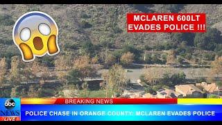 CAR CHASE MCLAREN 600LT EVADES POLICE!!