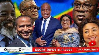 DECRY INFOS 21.11.24,KABILA-FAYULU-KATUMBI-MUKWEGE COALISENT CONTRE FATSHI,QUOI ATTENDRE?