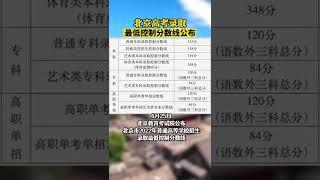 北京市高考分数线出炉北京教育考试院6月25日公布北京市2022年普通高等学校招生录取最低控制分数线