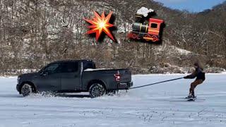 Pulling a Skier Behind a Truck!