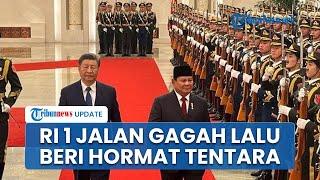 Gagahnya Prabowo Jalan di Karpet Merah Bareng Xi Jinping, Beri Hormat dan Tersenyum ke Tentara China