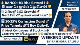 Weekend update by Rajendra Balusu. | Four stocks review. | Technical analysis | Equidius Research.