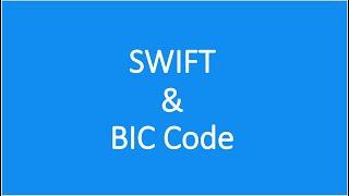 What is SWIFT?| Bank Identification Code| BIC Code| Swift code