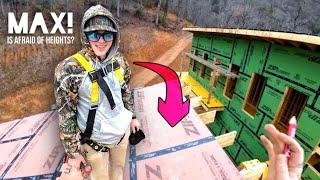 Construction of a MEGA sized Modern Home PT 64 | Finishing the Southeast Deck Roof... WITH MAX