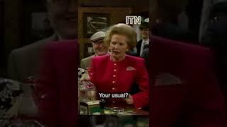 Margaret Thatcher in the Rovers Return (1990)