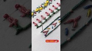 Easy Embroidery Designs/Easy Embroidery/Flower Embroidery Tutorial for Beginners #shorts #embroidery