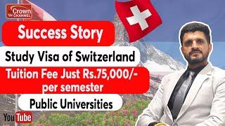 Study in Switzerland for Just Rs 75,000 | Without IELTS, Interview | Switzerland Study Visa Success