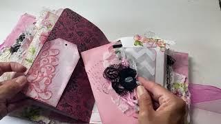 Shabby Chic Inspired Pink, White and Black Junk Journal