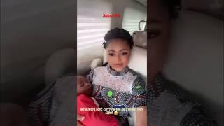 Why we love carrying our kids while they sleep: Regina Daniels and hubby #billonaireslove #trending