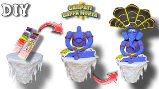 How to make Mahadev Style Ganpati Bappa idol  Ganpati Bappa Morya  #ganeshchaturthi #clayganpati