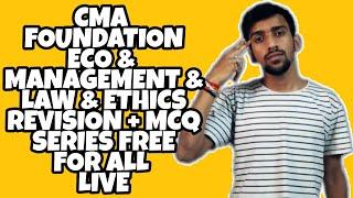 CMA FOUNDATION ECO, MANAGEMENT AND LAW REVISION+MCQ SERIES