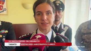 06 DICEMBRE 2024   TARANTO   OCHE PALI PER IL NARCOTRAFFICO 21 ARRESTI