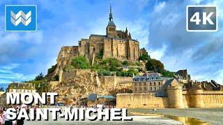 [4K] Inside Mont Saint-Michel in Normandy France  - Walking Tour Vlog & Vacation Travel Guide