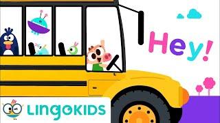 WHEELS ON THE BUS with VEHICLES ️| Songs For Kids | Lingokids