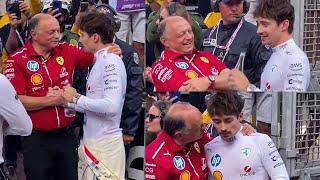 Charles Leclerc debriefing with Fred after the race MonacoGP 2025