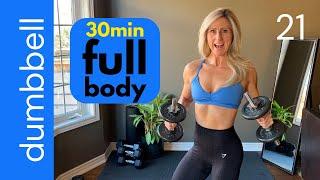 30 min STRENGTH WORKOUT at home with dumbbells, full body