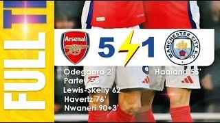 Arsenal 5-1 Manchester City󠁧󠁢󠁥󠁮󠁧󠁿Gunners humbled Manchester City with an empathic 5-1 victory.