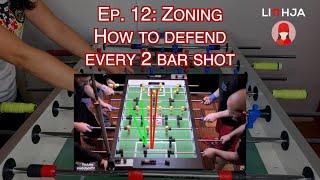 Foosball Tutorial - How To Defend Every 2 Bar Shot [Ep. 12] - Zoning | #strategysunday with Linh