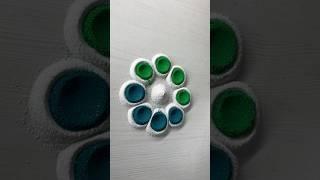 Very Easy Rangoli ll muggulu Kolam Design #rangoli #satisfying #shorts #youtube ASMR