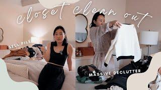 EXTREME CLOSET CLEAN OUT: decluttering & reorganizing my clothes, bags, shoes  (& poshmark sale!)