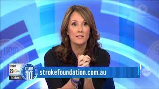 Chris Bath at Studio 10 talking about Fight Stroke during Stroke Week 2015