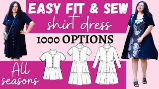 You CAN SEW this shirt dress. Easy sew & fit! Take the Chance (Pattern Emporium). 1000 options.