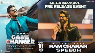 Actor Ram Charan Speech at Game Changer USA Pre Release Event | Kiara | Shankar | Dil Raju