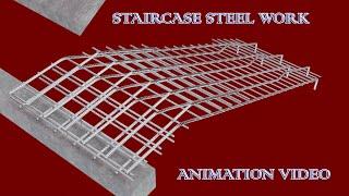 Civil Construction Stair case Reinforcement details #shorts #civil #construction #staircase
