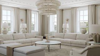 Exquisite Home Interior In Shades Of Greige, Gold & White