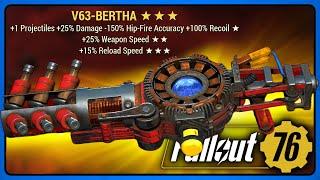 Fallout 76: V63-Bertha - The New Best Tesla Rifle - It's Amazing!